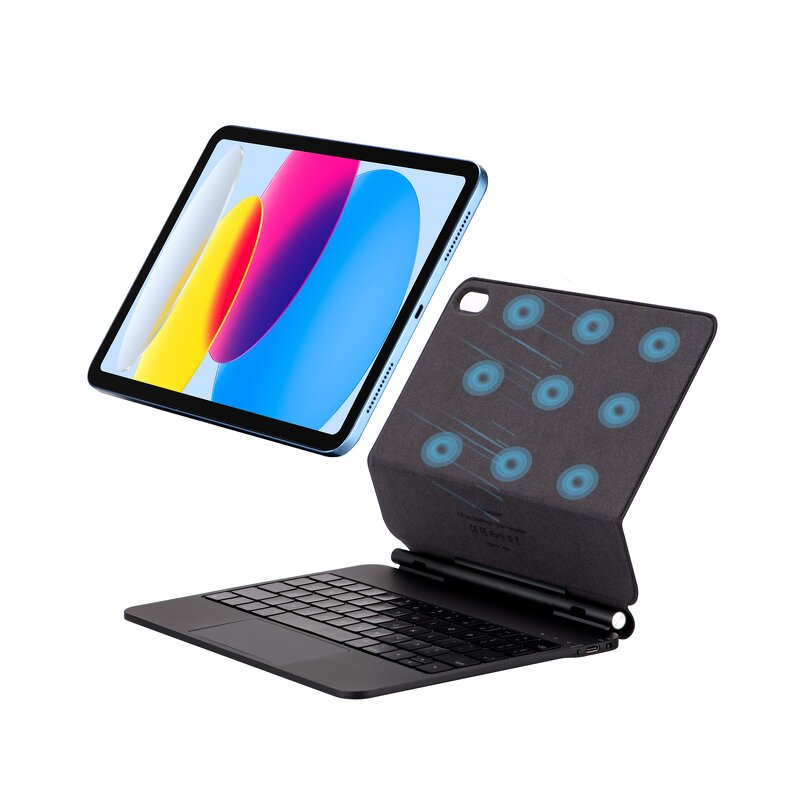 Keyboard Case - Manufacturer Floating Magnetic PU Leather for iPad Pro 12.9 11" Air5 10.9BT