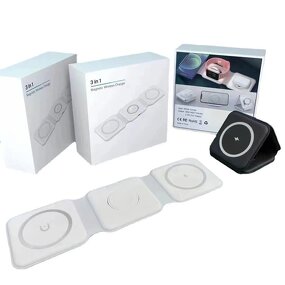 Wireless Charger - Manufacturer GRAFENT Portable Travel 3-in-1 15w Folded Double Phone