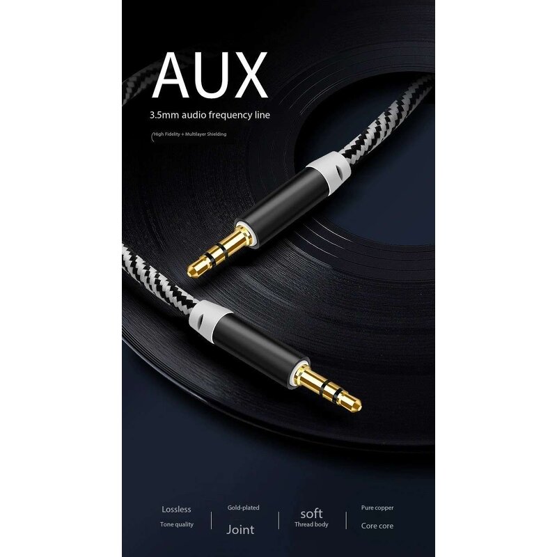 AUX Cable - Manufacturer 1m/2m/3m 3.5mm to 3.5mm Male to Male Stereo