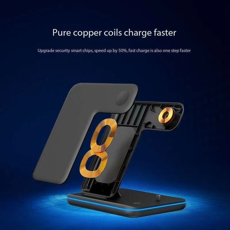 Wireless Charger - Manufacturer 3-in-1 15W Quick Fast Charging Stand Dock