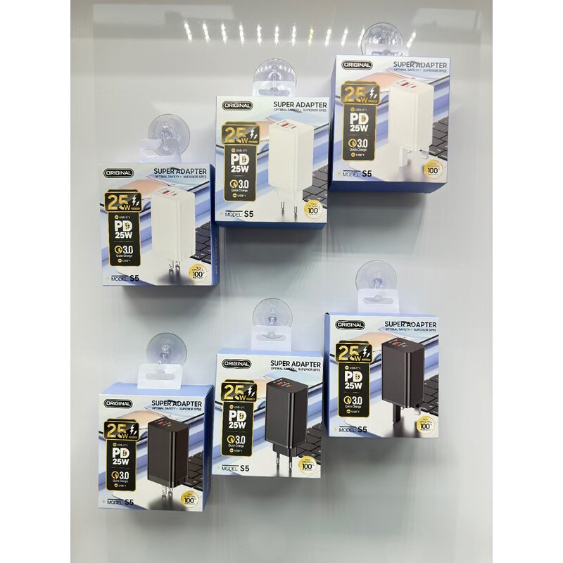 Wall Charger - Manufacturer US EU UK Plug 25W PD USB C QC3.0 Quick Charge