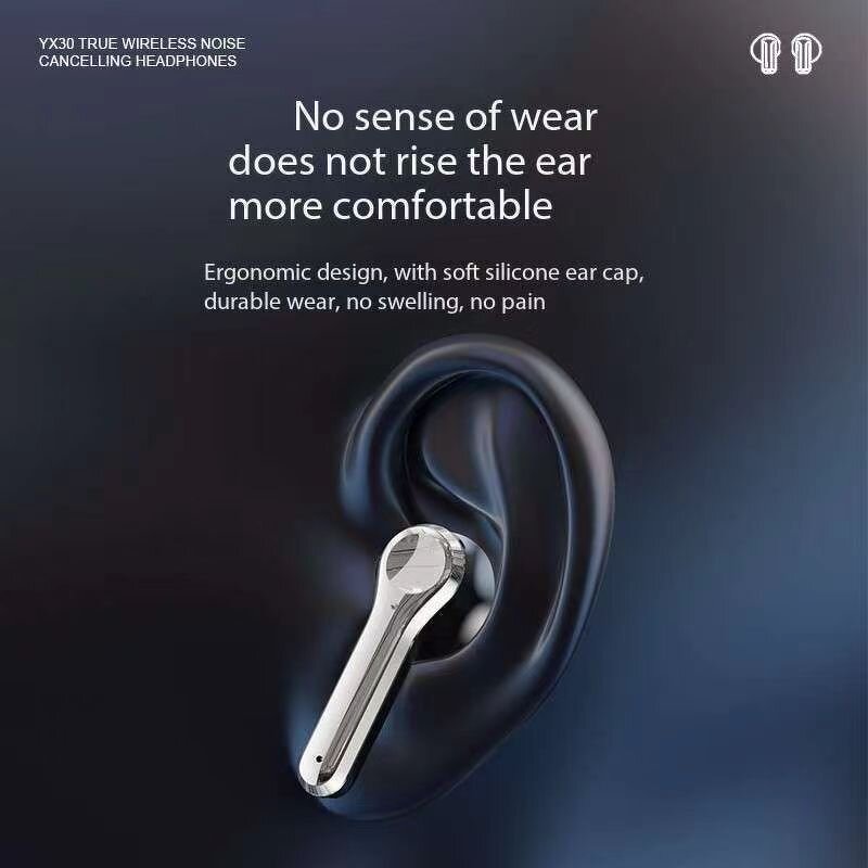 Earbuds - Manufacturer YX30 Wireless BT5.2 Big Battery LED Touch Screen Noise Cancelling