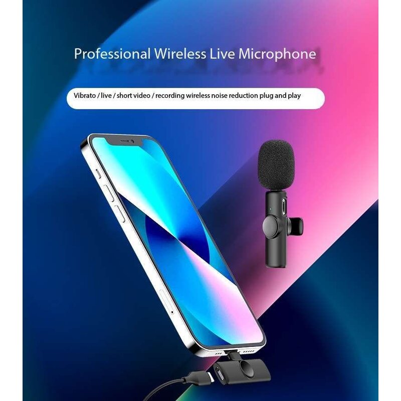 Microphone - Manufacturer K11 Type-c IOS Wireless Lapel Clip for Teaching