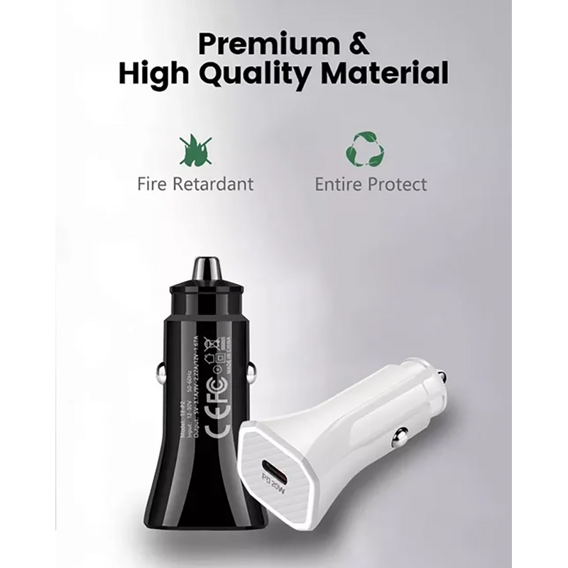 Car Charger - Manufacturer Universal PD 12W Type C USB C One Port