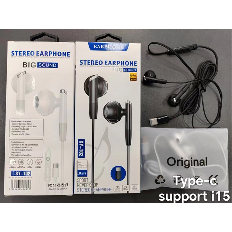 Earphone - Manufacturer Digital Audio Wired Type C for Huawei Honor Samsung