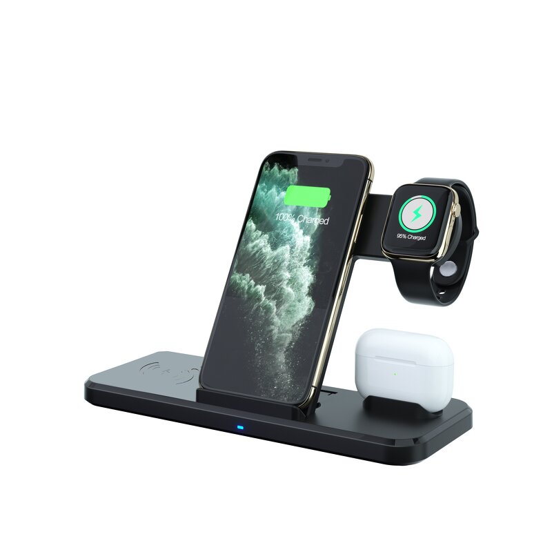 Wireless Charger - Manufacturer Foldable Bracket 15W 3-in-1 for Smart Watch iPhone