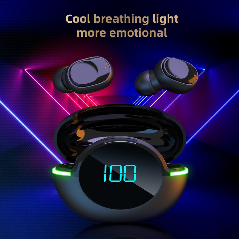 Headphones - Manufacturer Y80 TWS Wireless Touch Control LED Display BT5.3