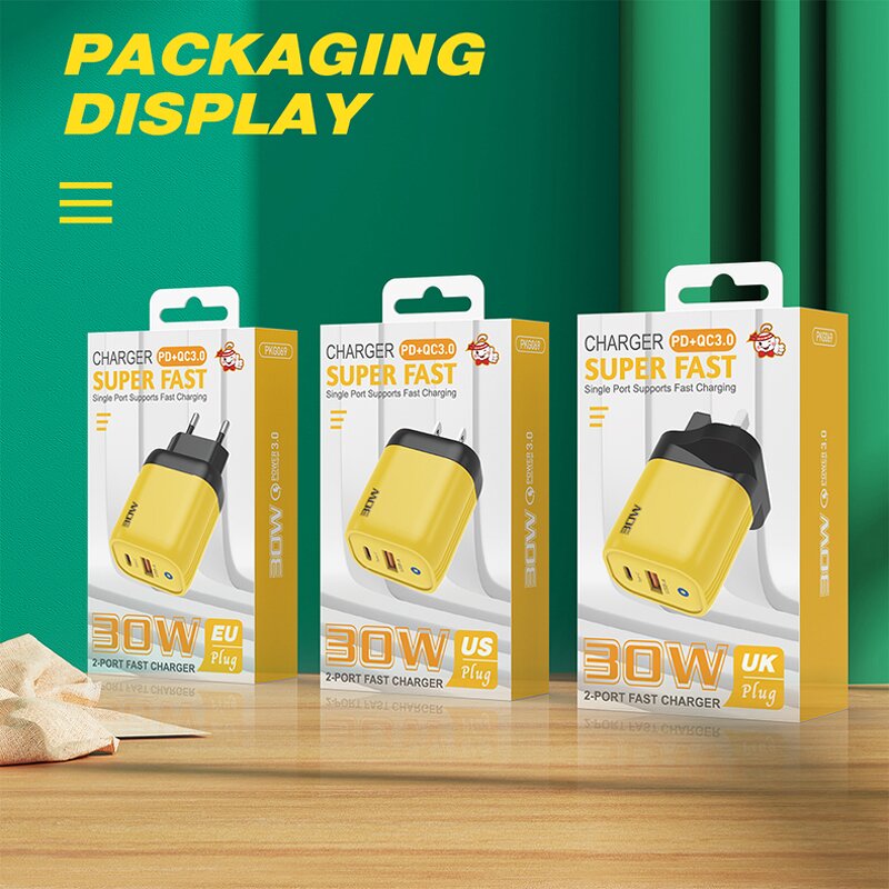 Wall Charger - Manufacturer 12w/30w USB C Dual Port QC3.0 Fast Charging