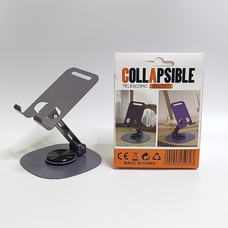 Phone Holder - Manufacturer L382 Metal 360 Degree Rotating Folding Tablet