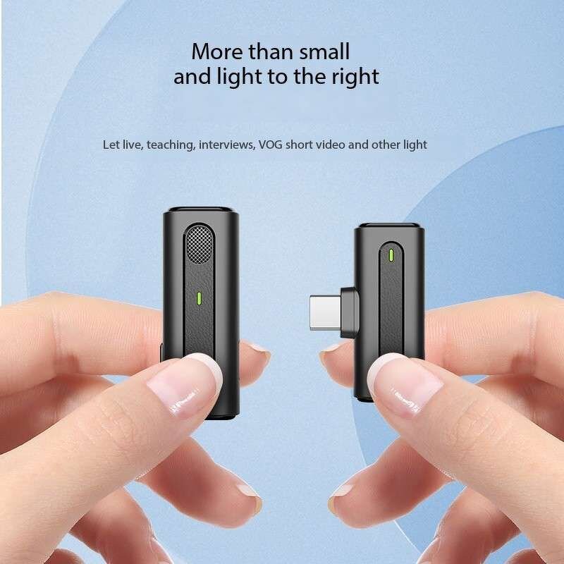 Microphone - Manufacturer M9 Mini Wireless Lavalier Noise Reduction for iPhone Type-c