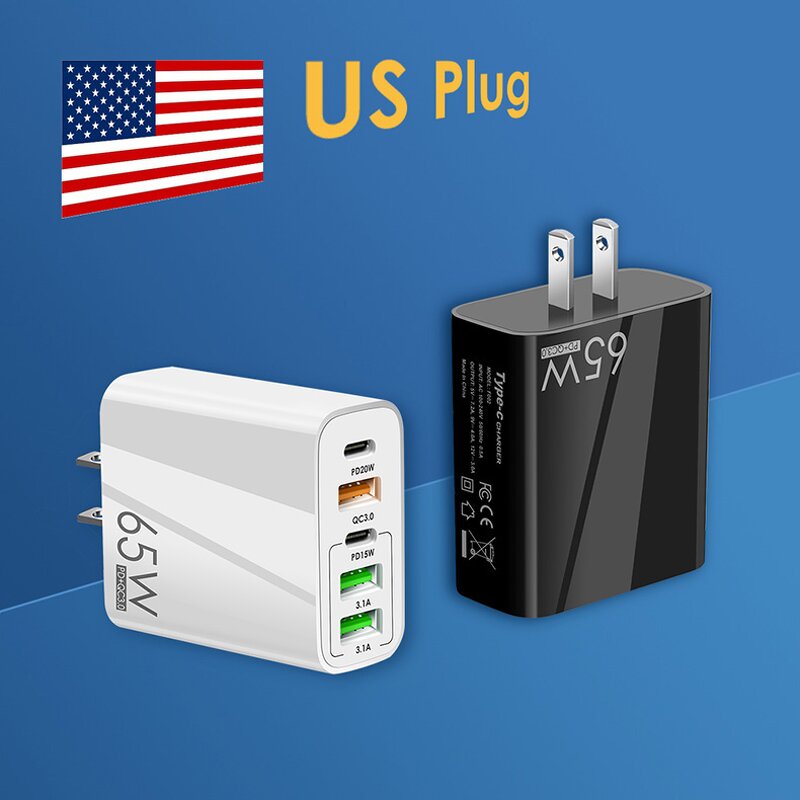 Wall Charger - Manufacturer 5 Port USB C Fast Charging PD QC3.0 for iPhone/Samsung