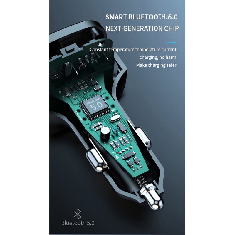 Car Charger - Manufacturer 3 Ports Dual USB FM Transmitter Wireless Stereo MP3 Player