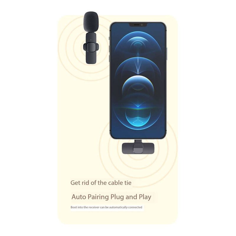 Microphone - Manufacturer K9 Wireless Lapel Professional Podcast HD Rechargeable