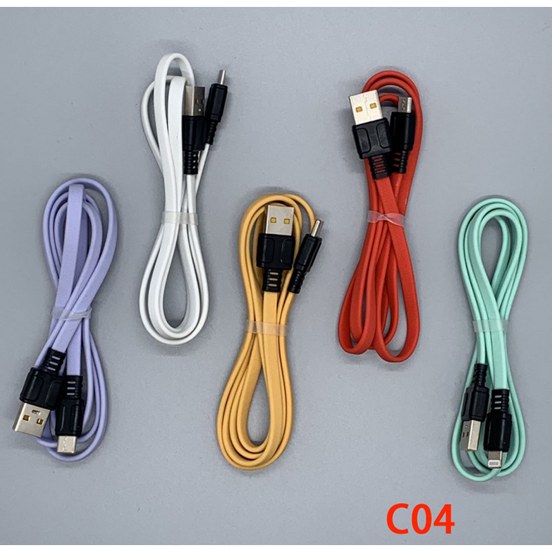 Cable - Manufacturer Flat Type C Fast Charging 1M V8 I6 for Samsung Huawei