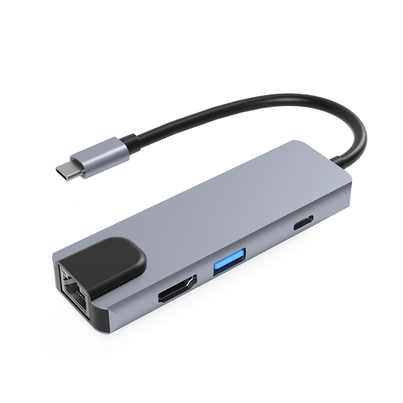 Docking Station - Manufacturer Type C 6-in-1 SD/TF Card Reader Ethernet RJ45