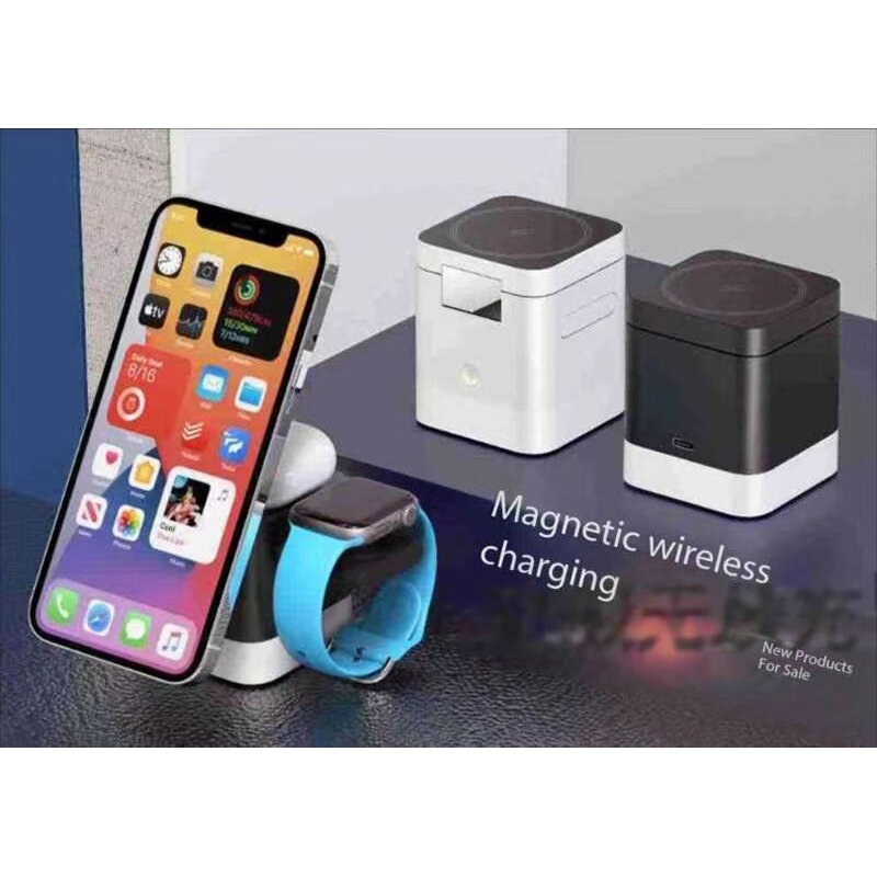 Wireless Charger - Manufacturer Dazzle Triple Magnetic 3-in-1 Foldable Portable 15W