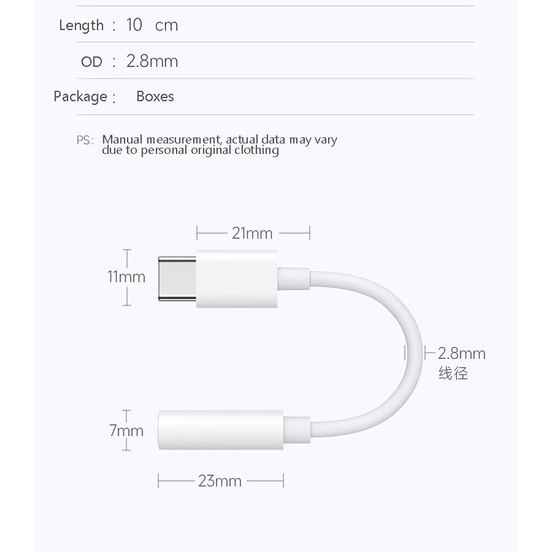 Adapter - Manufacturer Digital DAC USB Type C to 3.5MM for Samsung Google Oneplus