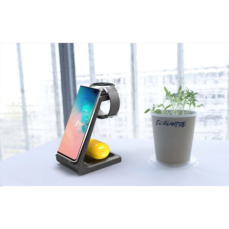 Wireless Charger - Manufacturer T3 3-in-1 15W Quick Fast Charging Portable Desktop
