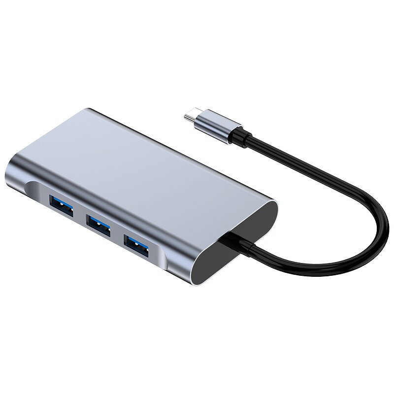 USB-C Hub - Manufacturer 7-in-1 4K HDTV VGA USB RJ45 PD Fast Charge