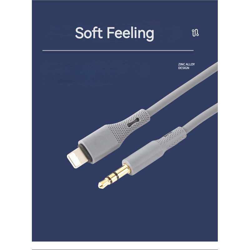 Audio Cable - Manufacturer 3FT Type-c Vehicle-Mounted Ios to 3.5mm Flat Aux