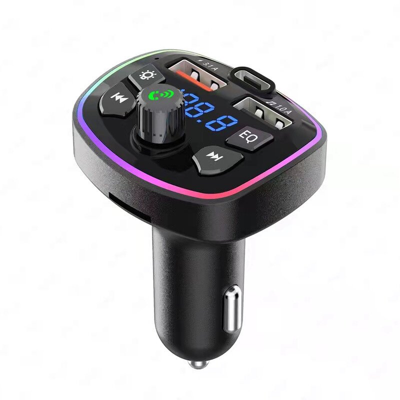 FM Transmitter - Manufacturer Q7 Handsfree Car MP3 Dual USB One Type C