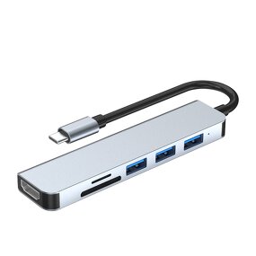 USB-C Hub - Manufacturer 6-in-1 Multiport Type C to USB 3.0 4K Docking Station