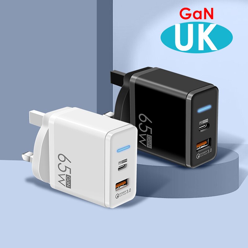 Wall Charger - Manufacturer 20W/48w/65w AU US UK Plug USB&USB-C QC3.0