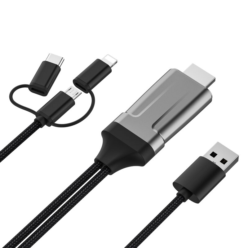 Cable - Manufacturer 3-in-1 USB to HDTV 2m 6FT with Wireless Audio