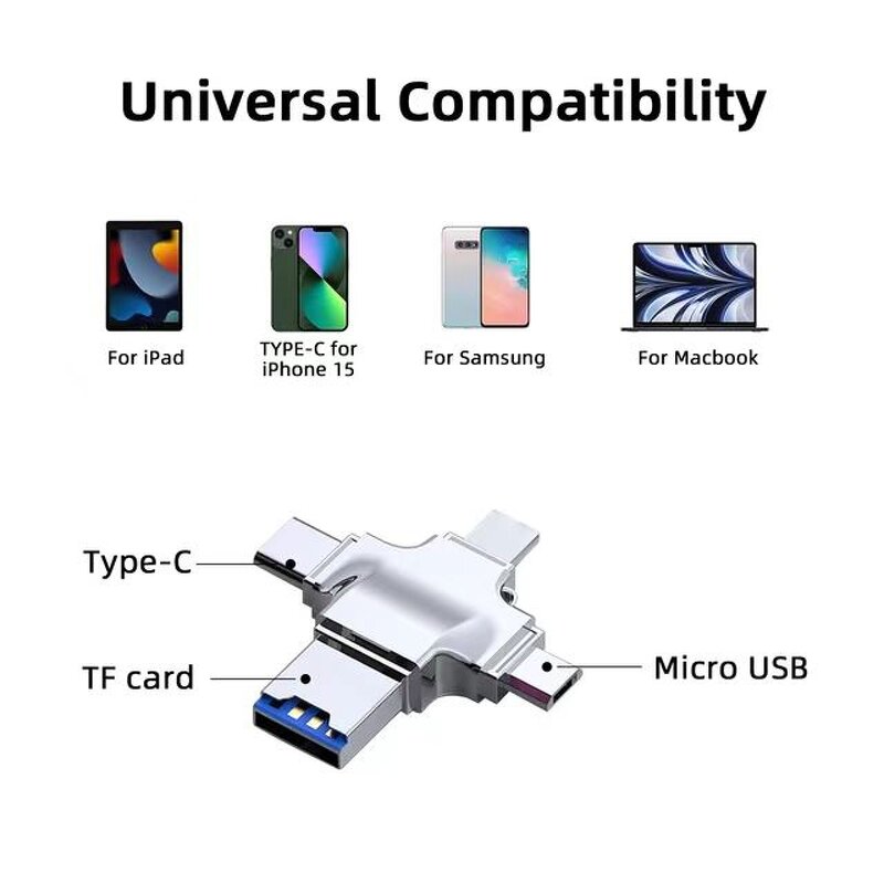 Card Reader - Manufacturer 4-in-1 Mini TF SD USB 3.0 OTG Converter USB C Hub