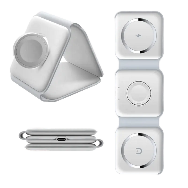 Wireless Charger - Manufacturer 3-in-1 15W Foldable Magnetic Fast Charging Pad