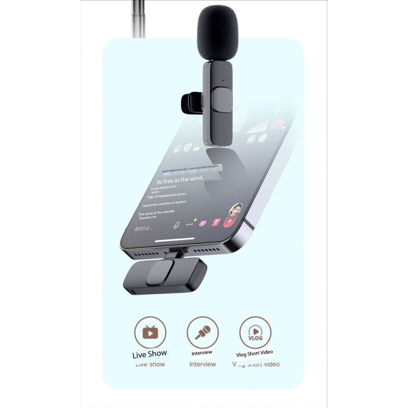 Microphone - Manufacturer K9 Wireless Lapel Professional Podcast HD Rechargeable