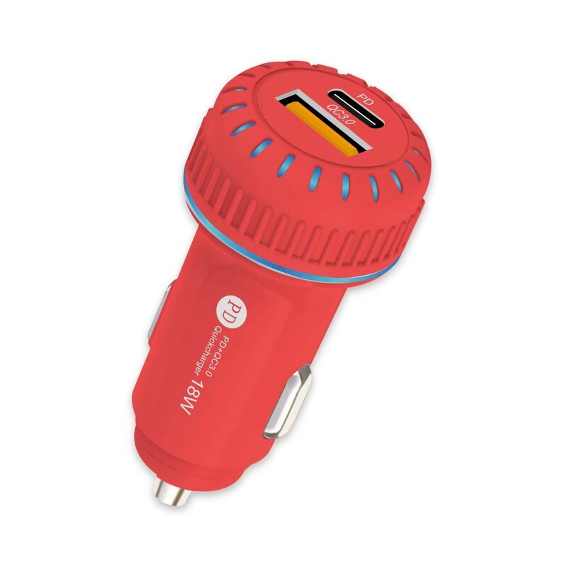 Car Charger - Manufacturer Colorful 12W A+C 5V 2.4A USB Type C 2 Ports