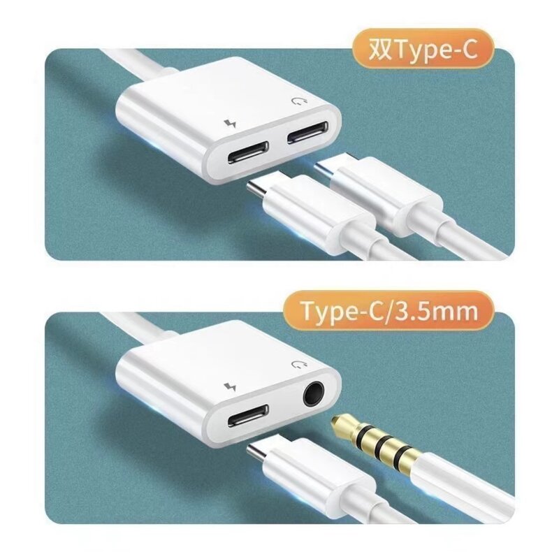 Adapter - Manufacturer 2-in-1 Type C to 3.5mm Charging Cable DC 3.5mm