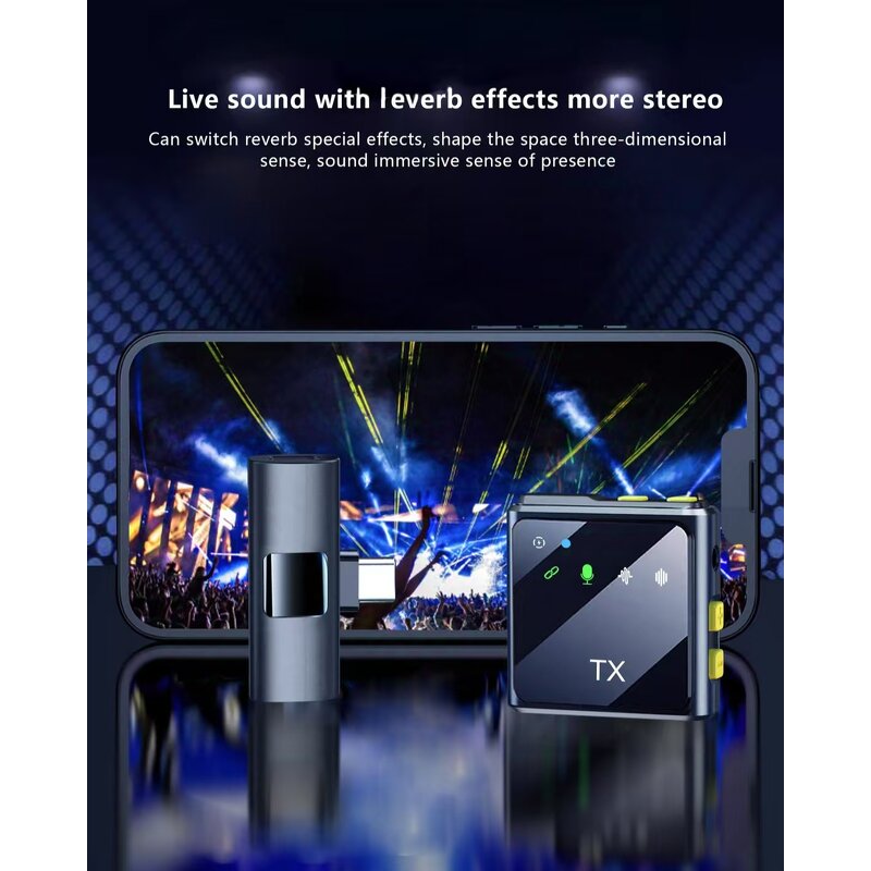 Microphone - Manufacturer R8 Mini Lapel Mic 2.4G Wireless Stereo for Interviews