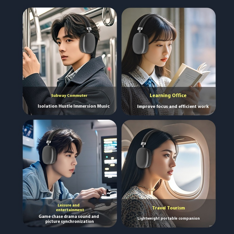 Bluetooth Headset Manufacturer - Ultra-Long Life Head-Mounted High-End Sound Quality Wireless Noise Reduction Cross-Border Popular