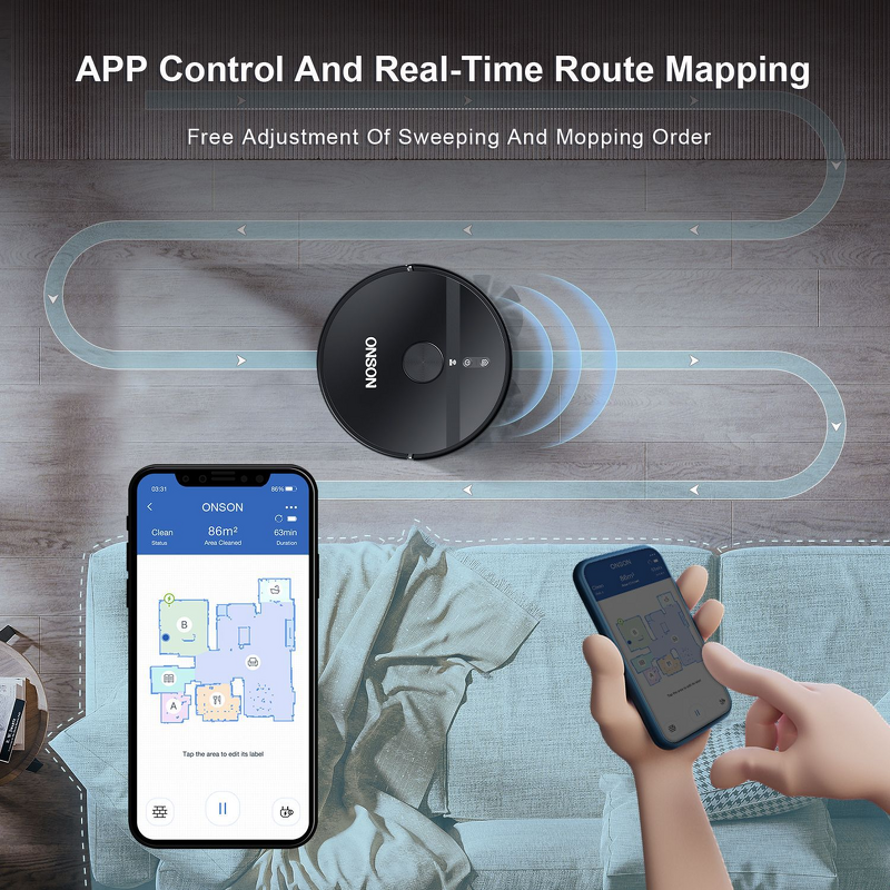 Smart Vacuum Cleaner Manufacturer - X6 Home OLED Infrared Navigation Automatic Recharging Laser Obstacle Avoidance Climbing WiFi Connectivity