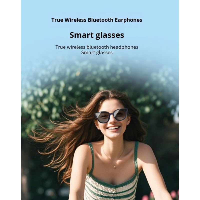 AI Smart Sunglasses Manufacturer - GL5 UV Protection for Bluetooth Plastic for Music Play Private Model Call Listening Cross-Border