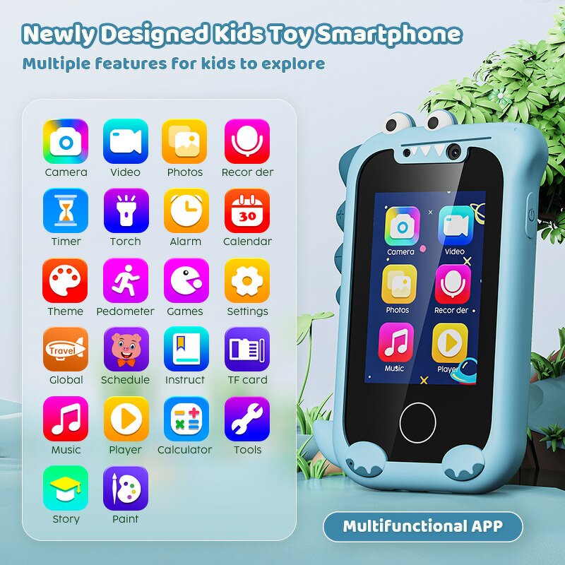 Kids Smart Phone Manufacturer - Christmas Birthday Gift with Dual Camera and Music Player Toddler Learning Play Toy