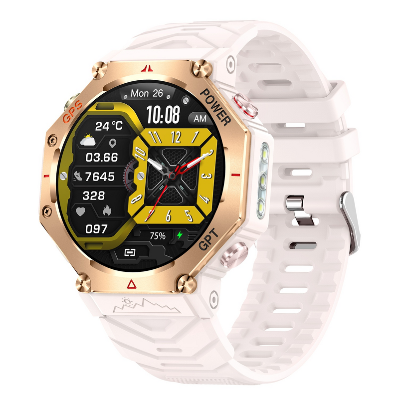 Smart Watch Manufacturer - KC91 GPS AI Voice Assistant Dial TFT Flashlight GPT for Call Sports Tracking Android Compatible Remote Control