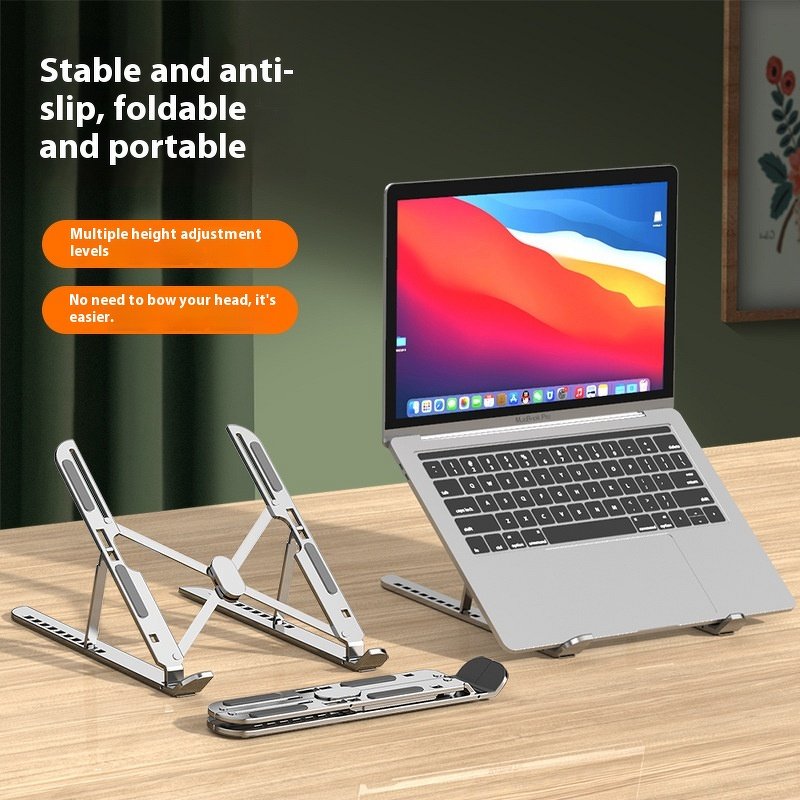 Laptop Stand Manufacturer - Wholesale Aluminum Alloy Phone Foldable Notebook Holder Cooling Fan 18inch 7-Level Tablet iPad PC