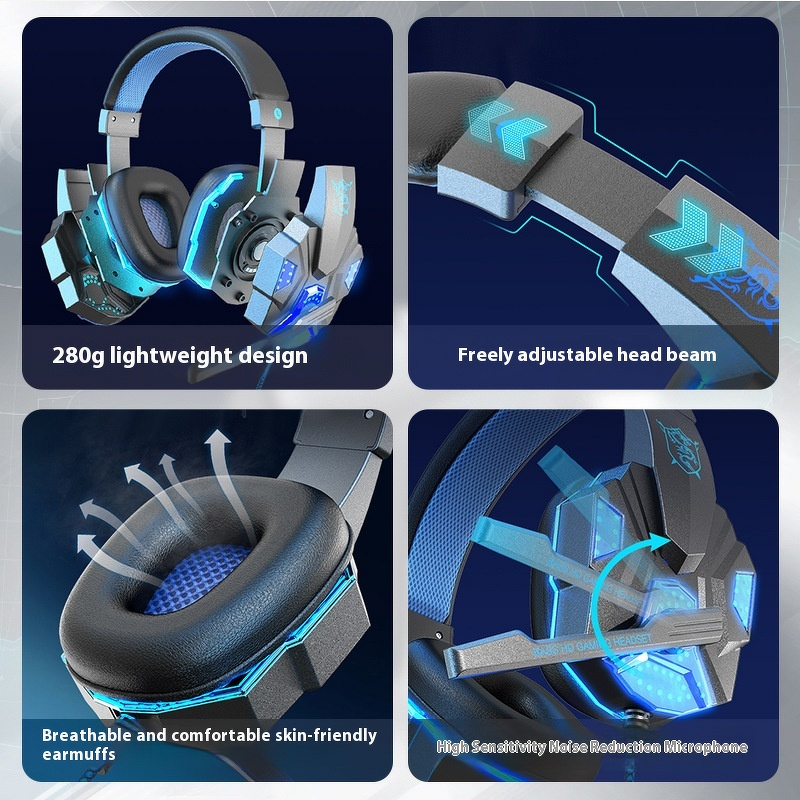 Gaming Headphones Manufacturer - Cross-Border Exclusive Wired Over-Ear with AAC Codecs Factory Wholesale for Laptop Users for Esports