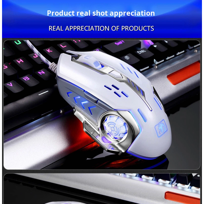Gaming Mouse Manufacturer - Xinmeng XM-M322 Mechanical Snake USB Wired 6-Button Weighted Macro Programming Internet Cafe Cf Lol Laptops