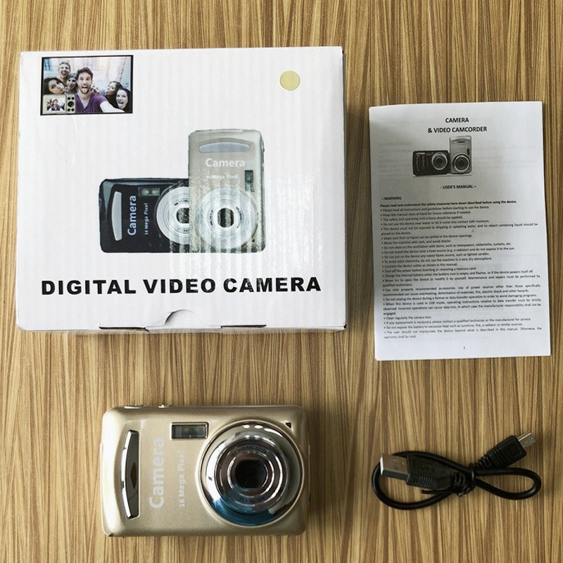 Digital Camera Manufacturer - 16 Million Pixel Kids' 2.4inch Screen Fully Automatic Photo Taking High-Definition CMOS for MicroSD Cross-Border