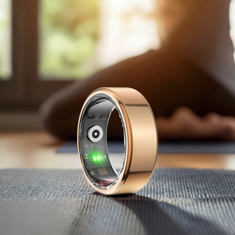 Smart Ring Manufacturer - R02P Cross-Border Waterproof Blood Oxygen & Step Counter Calorie Sleep Health Monitor Stainless Steel Remote Control