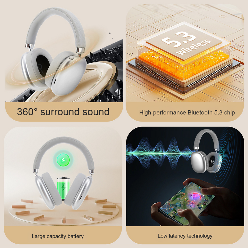Smart Earphones Manufacturer - Cross-Border New Hot-Selling Jl for 5.3 Active Noise Cancellation RGB Lighting Long Battery Life Sports