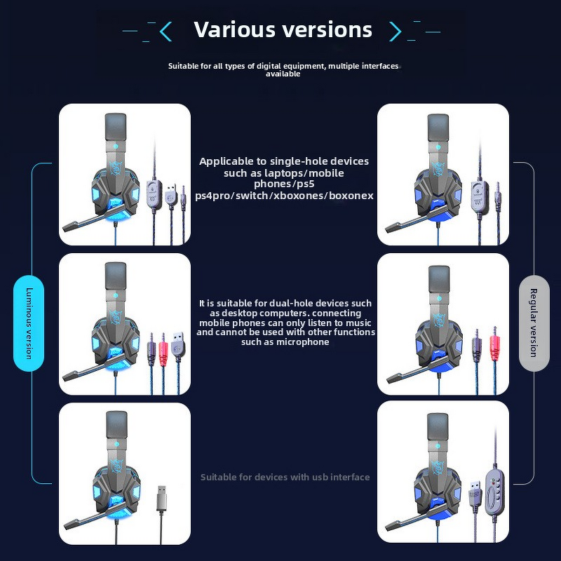 Gaming Headphones Manufacturer - Cross-Border Exclusive Wired Over-Ear with AAC Codecs Factory Wholesale for Laptop Users for Esports