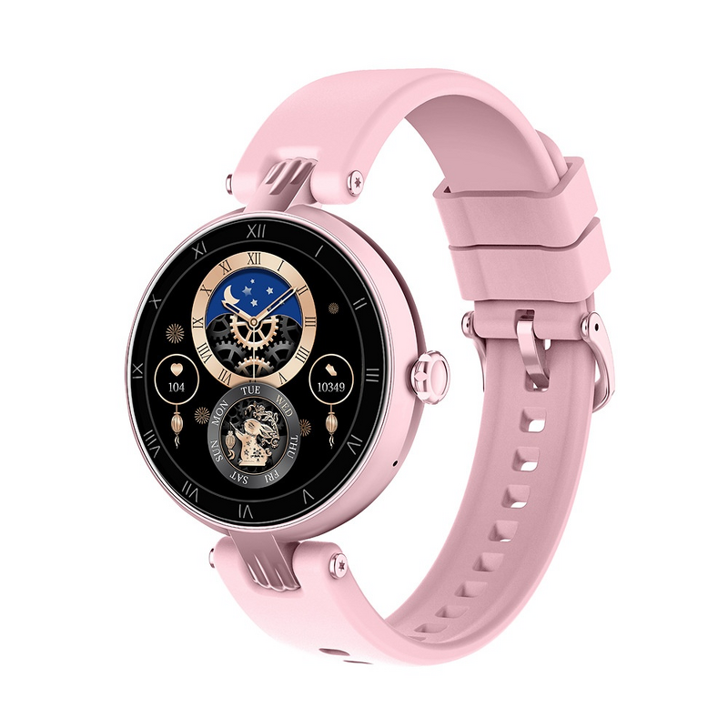 Women's Smart Watch Manufacturer - H18 AMOLED Display IP68 Waterproof IOS Monitoring Blood Pressure Heart Rate Menstrual Cycle Silicone