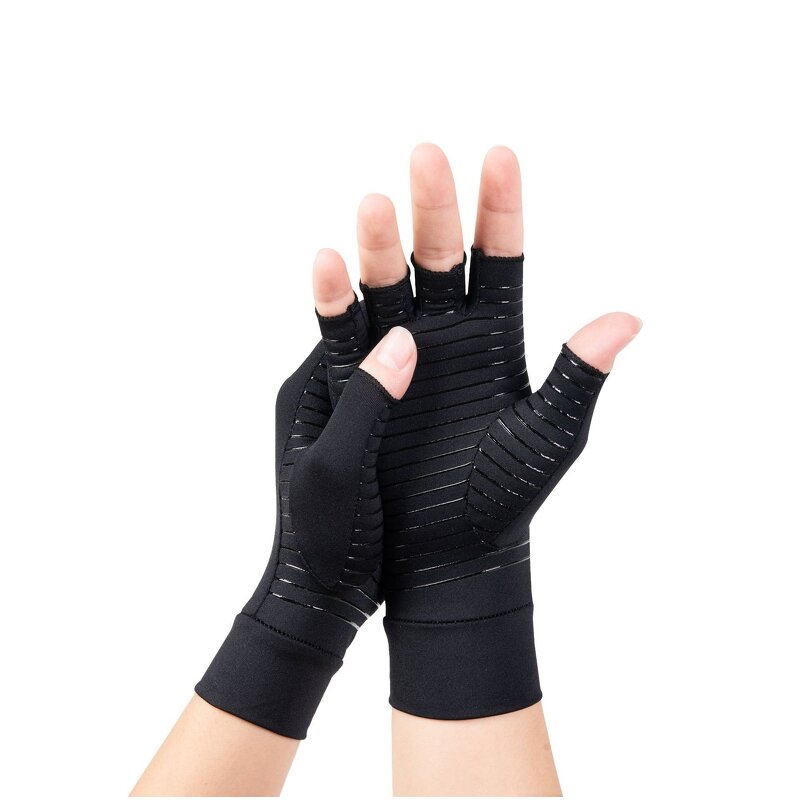 Arthritis Gloves Manufacturer - OEM Half-finger Silicone Striped Cycling Rehabilitation Deodorizing Sensitive