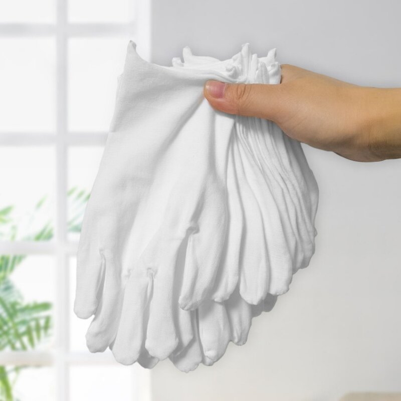 White Gloves Manufacturer - Cotton Homework Literary Play Etiquette Labor Protection Pure Cotton Jersey