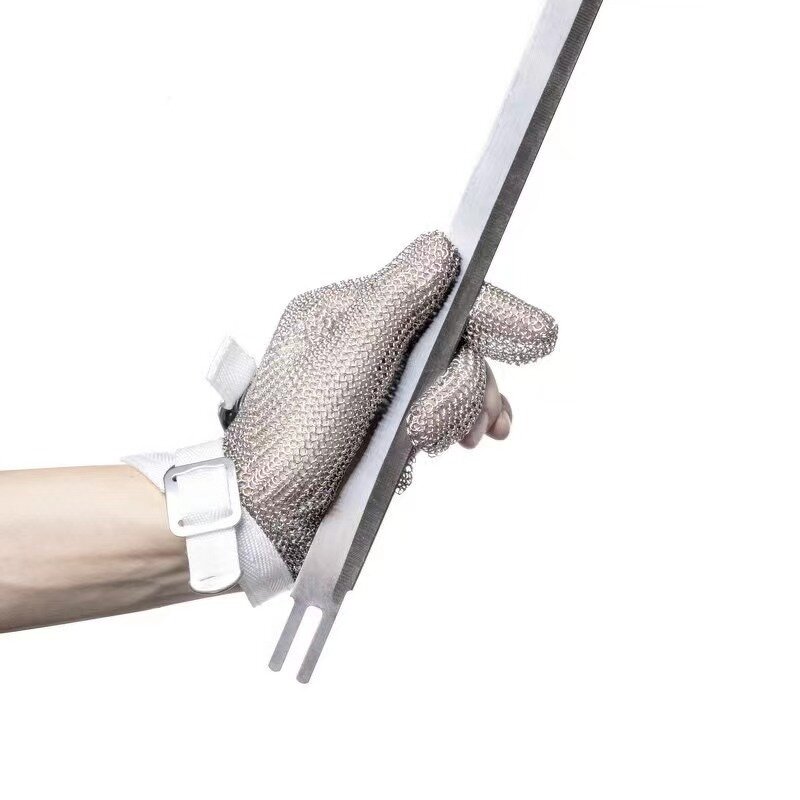 Cut Resistant Gloves Manufacturer - Reusable Chemical Resistant Stainless Steel Chainmail Ring 3 Finger Level 5